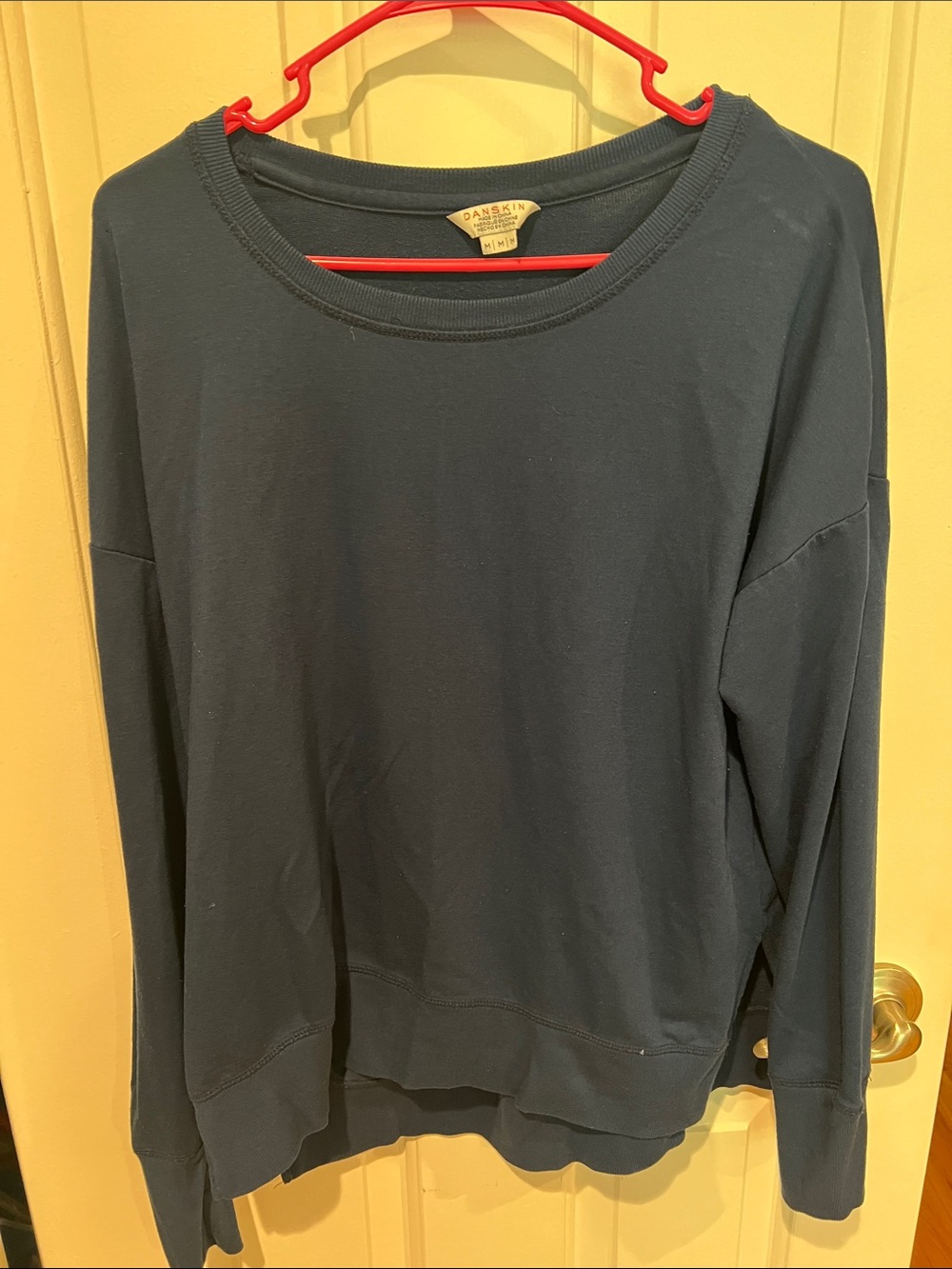 Danskin Dark Blue Relaxed Crewneck Sweatshirt